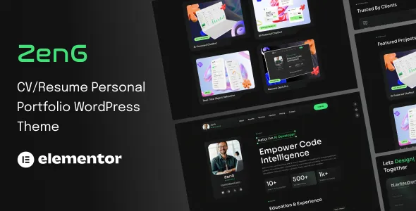 ZenG - Personal Portfolio WordPress Theme 1 ZenG - Personal Portfolio WordPress Theme