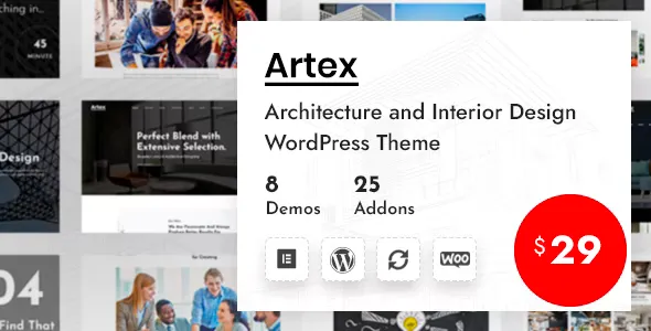 Artex - Architecture & Interior WordPress Theme 1 Artex - Architecture & Interior WordPress Theme