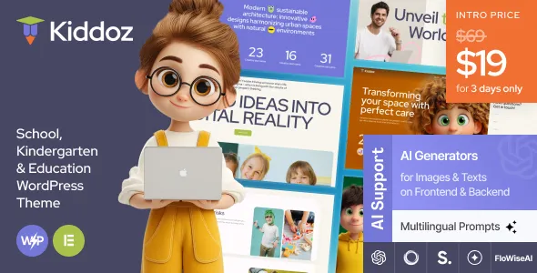 Kiddoz - School, Kindergarten & Education WordPress Theme 1 Kiddoz - School, Kindergarten & Education WordPress Theme
