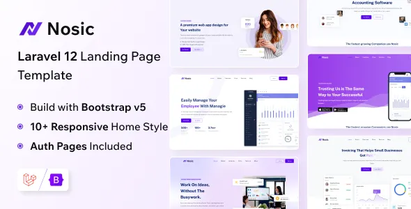 Nosic - Laravel 12 Responsive Landing Page Template 1 Nosic - Laravel 12 Responsive Landing Page Template