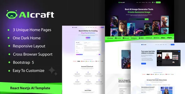 AIcraft - AI React Template 1 AIcraft - AI React Template