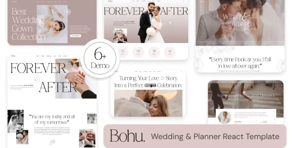 Bohu - Wedding & Wedding Planner React Template 1 Bohu - Wedding & Wedding Planner React Template