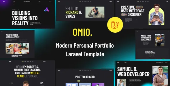 Omio - Modern Personal Portfolio Laravel Template 1 Omio - Modern Personal Portfolio Laravel Template