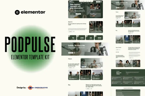 Podpulse - Podcaster Elementor Template Kit 1 Podpulse - Podcaster Elementor Template Kit