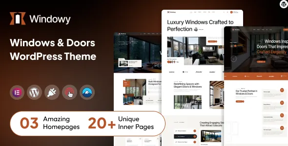 Windowy - Windows and doors Services WordPress Theme 1 Windowy - Windows and doors Services WordPress Theme