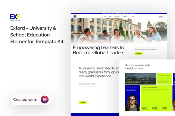 Exford - University & School Education Elementor Template Kit 1 Exford - University & School Education Elementor Template Kit
