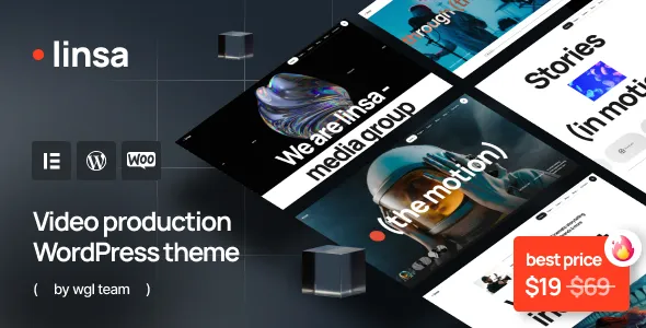 Linsa - Video Production WordPress Theme 1 Linsa - Video Production WordPress Theme