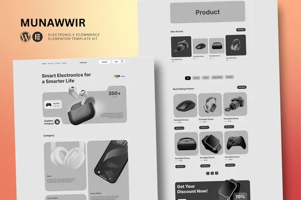 Munawwir - E-Commerce Electronics Store Elementor Template Kit 1 Munawwir - E-Commerce Electronics Store Elementor Template Kit