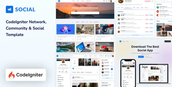 Social - CodeIgniter Network & Community Template 1 Social - CodeIgniter Network & Community Template