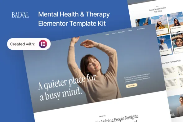 Balval - Mental Health & Therapy Elementor Template Kit 1 Balval - Mental Health & Therapy Elementor Template Kit