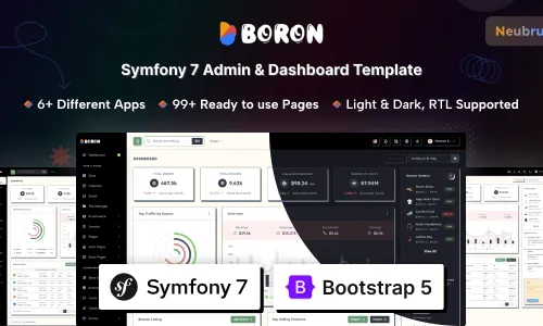 Boron - Symfony 7 Admin & Dashboard Template 1 Boron - Symfony 7 Admin & Dashboard Template