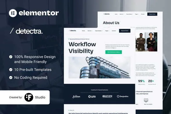 Detectra – Business Process Optimization Elementor Template Kit 1 Detectra – Business Process Optimization Elementor Template Kit