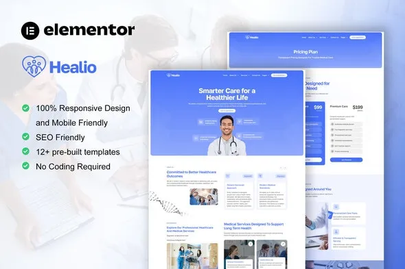 Healio - Medical Service Elementor Template Kit 1 Healio - Medical Service Elementor Template Kit