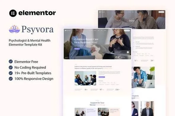 Psyvora - Psychologist & Mental Health Elementor Template Kit 1 Psyvora - Psychologist & Mental Health Elementor Template Kit