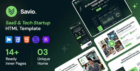 Savio - SaaS & Tech Startup HTML Template 1 Savio - SaaS & Tech Startup HTML Template