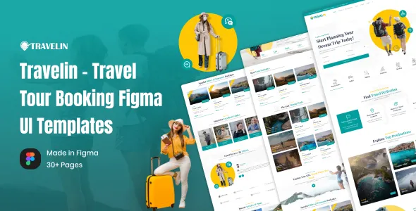 Travelin - Travel Tour Booking Figma UI Templates 1 Travelin - Travel Tour Booking Figma UI Templates