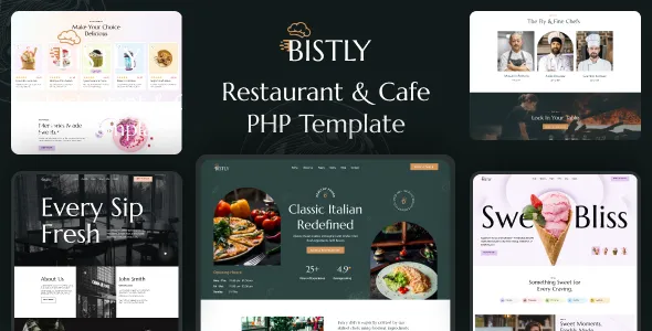 Bistly - Restaurant & Cafe PHP Template 1 Bistly - Restaurant & Cafe PHP Template