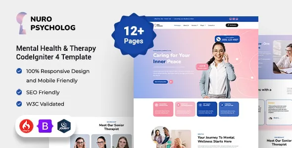 Nuro - Mental Health Therapy CodeIgniter 4 Template 1 Nuro - Mental Health Therapy CodeIgniter 4 Template
