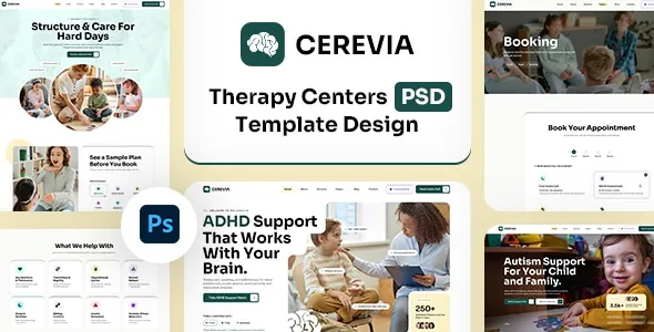 Cerevia - Therapy Centers PSD Template 1 Cerevia - Therapy Centers PSD Template