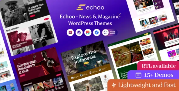 Echoo - News Magazine WordPress Theme + RTL 1 Echoo - News Magazine WordPress Theme + RTL