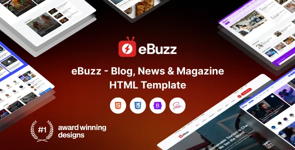eBuzz - Blog, News & Magazine HTML Template 1 eBuzz - Blog, News & Magazine HTML Template