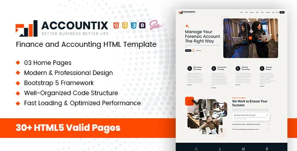 Accountix – Finance and Accounting HTML Template 1 Accountix – Finance and Accounting HTML Template