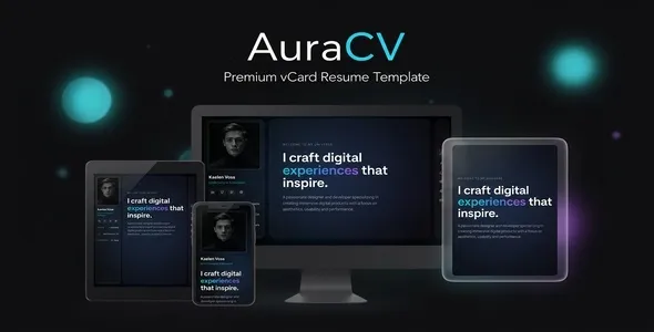 AuraCV - Premium vCard Resume HTML Template 1 AuraCV - Premium vCard Resume HTML Template