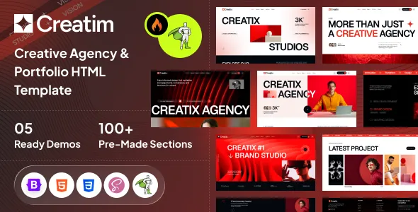 Creatim - Creative Website HTML Template 1 Creatim - Creative Website HTML Template