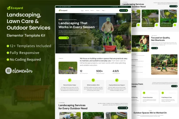 Ecoyard – Landscaping & Lawn Care Services Elementor Template Kit 1 Ecoyard – Landscaping & Lawn Care Services Elementor Template Kit