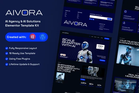 Aivora - AI Agency & AI Solutions Technology Elementor Template Kit 1 Aivora - AI Agency & AI Solutions Technology Elementor Template Kit