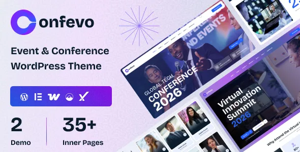 Confevo - Event & Conference WordPress Theme 1 Confevo - Event & Conference WordPress Theme