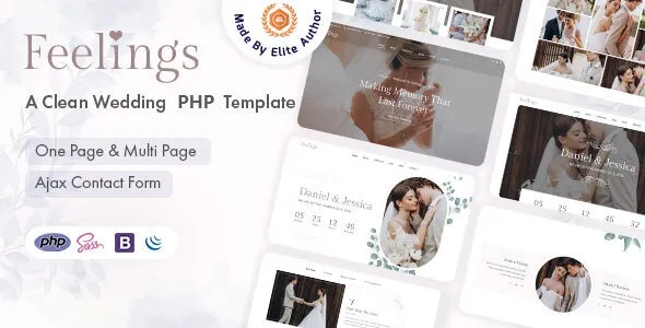 Feelings - Wedding & Wedding Planner PHP Template 1 Feelings - Wedding & Wedding Planner PHP Template