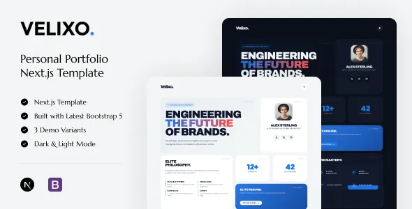 Velixo - Personal Portfolio Next.js Template 1 Velixo - Personal Portfolio Next.js Template