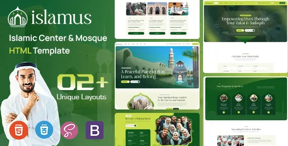 Islamus - Islamic Center & Mosque HTML Template 1 Islamus - Islamic Center & Mosque HTML Template