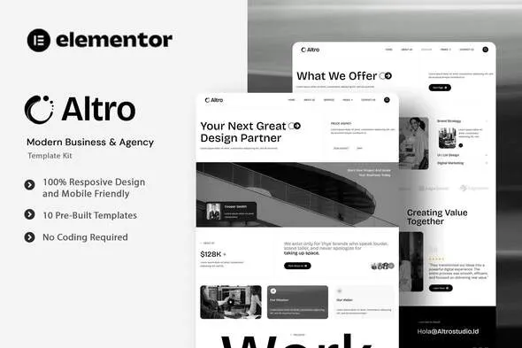 Altro - Modern Business & Agency Elementor Template Kit 1 Altro - Modern Business & Agency Elementor Template Kit