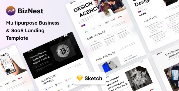 BizNest - Sketch SaaS, Startup & Business Landing Page Template 1 BizNest - Sketch SaaS, Startup & Business Landing Page Template