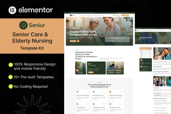 Seniur - Senior Care & Elderly Nursing Elementor Template Kit 1 Seniur - Senior Care & Elderly Nursing Elementor Template Kit