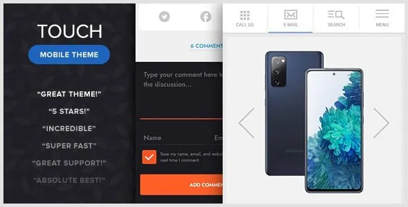 TOUCH: A Lighter-than-air WordPress Mobile Theme 1 TOUCH A Lighter-than-air WordPress Mobile Theme