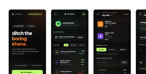 Tiffinbox - Tiffin and Food Delivery Mobile HTML Template 1 Tiffinbox - Tiffin and Food Delivery Mobile HTML Template