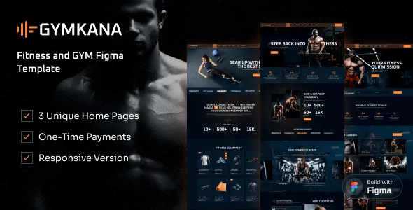 Gym Kana - Fitness Gym Website Figma Template 1 Gym Kana - Fitness Gym Website Figma Template