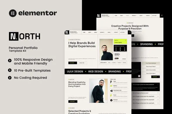 North - Personal Portfolio Elementor Template Kit 1 North - Personal Portfolio Elementor Template Kit