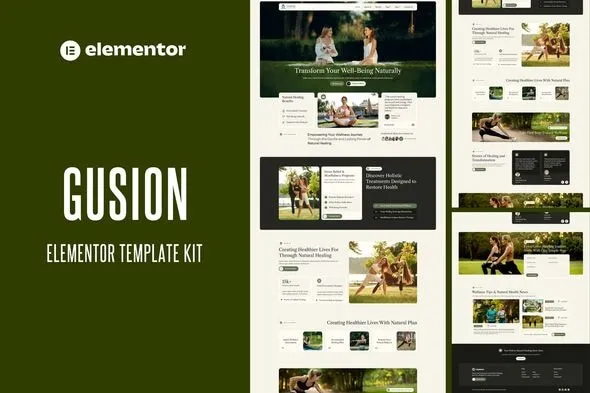 Gusion - Natural Healing & Holistic Therapy Elementor Template Kit 1 Gusion - Natural Healing & Holistic Therapy Elementor Template Kit